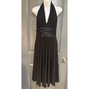 Jones Wear Black Backless Halter Dress